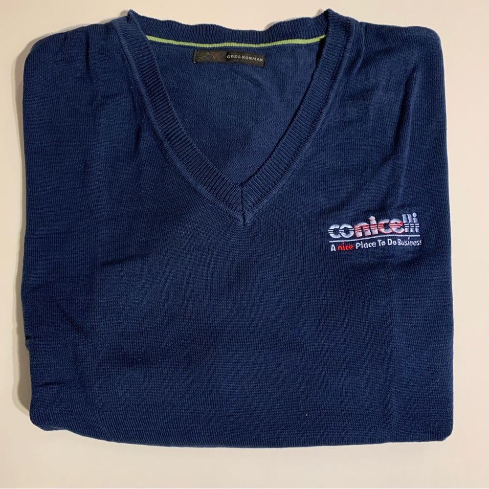 Greg Norman Men's Sweater Vest in V-Neck (2 items in Black & Blue)